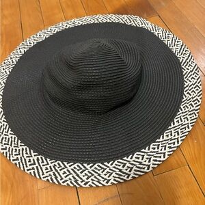 Chatties Black and Silver Wide Brim Hat